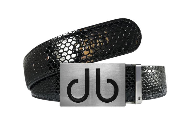 Black / Infill Snakeskin Leather Belts Druh Belts USA