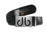 Black / Infill Snakeskin Leather Belts Druh Belts USA