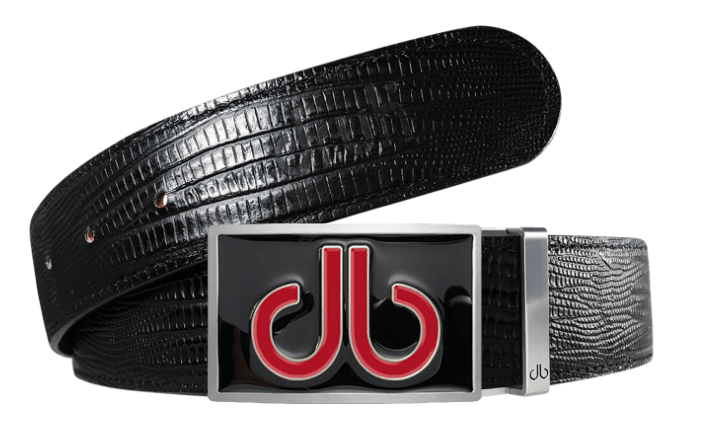 Black Lizard / Double Infill Lizard Leather Belts Druh Belts and Buckles | US & Canada