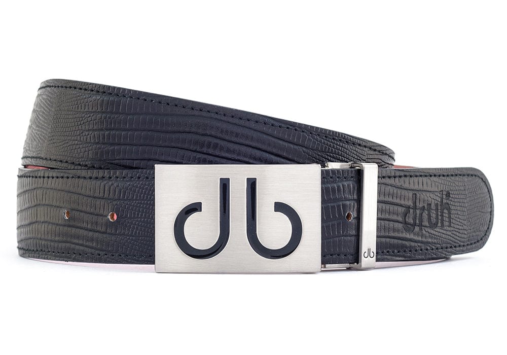 Black Lizard / Infill Lizard Leather Belts Druh Belts and Buckles | US & Canada