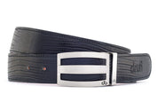 Black Lizard / Three Bar Lizard Leather Belts Druh Belts and Buckles | US & Canada