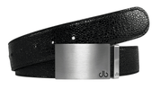 Black / Silver Block Stingray Textured Leather Belts Druh Belts USA