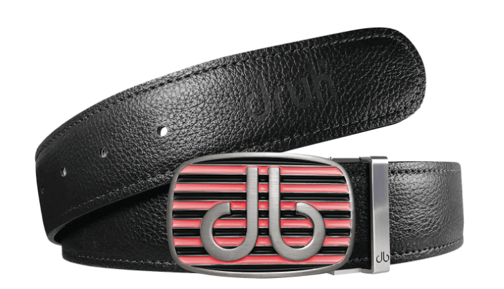 Black / Stripe Full Grain Leather Belts Druh Belts and Buckles | US & Canada