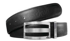 Black / Three Bar Full Grain Leather Belts Druh Belts and Buckles | US & Canada