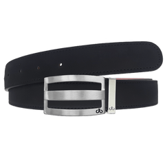 Black / Three Bar Nubuck (Suede) Leather Belts Druh Belts USA