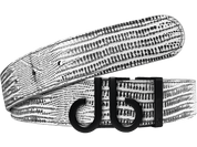 Black & White Lizard / Icon Lizard Leather Belts Druh Belts and Buckles | US & Canada