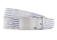 Black & White Lizard / Silver Block Lizard Leather Belts Druh Belts and Buckles | US & Canada
