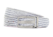 Black & White Lizard / Three Bar Lizard Leather Belts Druh Belts and Buckles | US & Canada