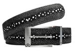 Black & White / Prong Stingray Textured Leather Belts Druh Belts USA