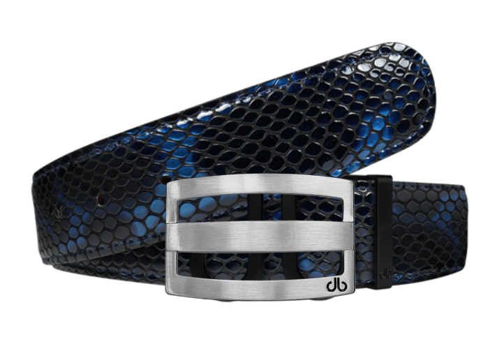 Blue Snakeskin Belts