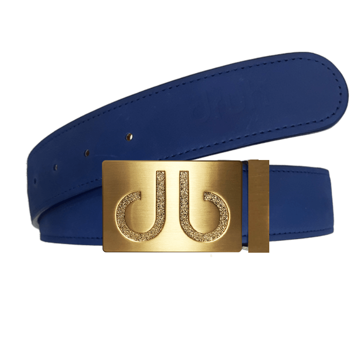  Gold Emboss Nubuck (Suede) Leather Belts Druh Belts USA