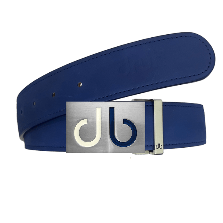 Blue / Infill Nubuck (Suede) Leather Belts Druh Belts USA