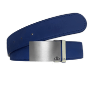 Blue / Silver Block Nubuck (Suede) Leather Belts Druh Belts USA