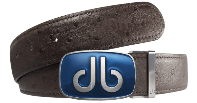 Brown / Big Ostrich Leather Belts Druh Belts and Buckles | US & Canada