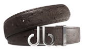 Brown / Icon Ostrich Leather Belts Druh Belts and Buckles | US & Canada