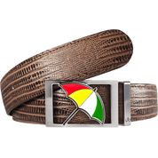 Arnold Palmer Leather Golf Belt Brown Lizard