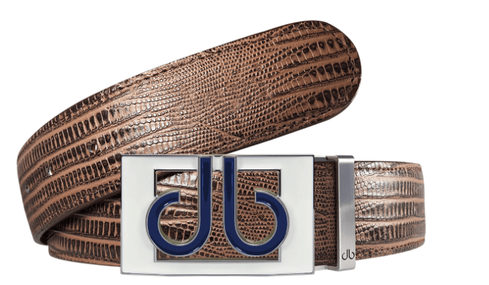 Brown Lizard / Color See Thru Lizard Leather Belts Druh Belts and Buckles | US & Canada