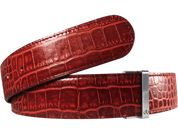 Burgundy Crocodile Leather Collection Druh Belts USA