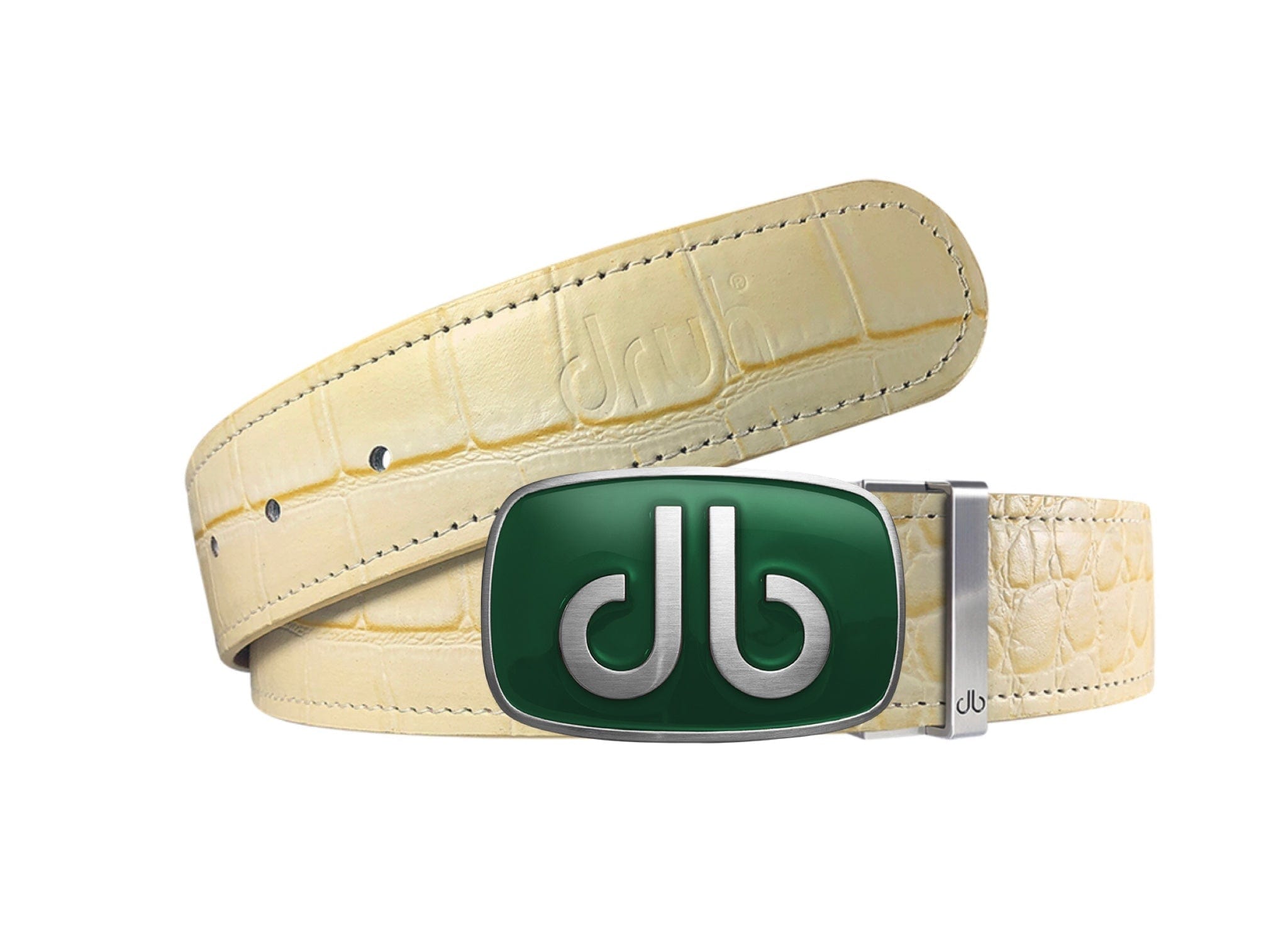 Cream / Big & Gaint Crocodile Leather Belts Druh Belts USA