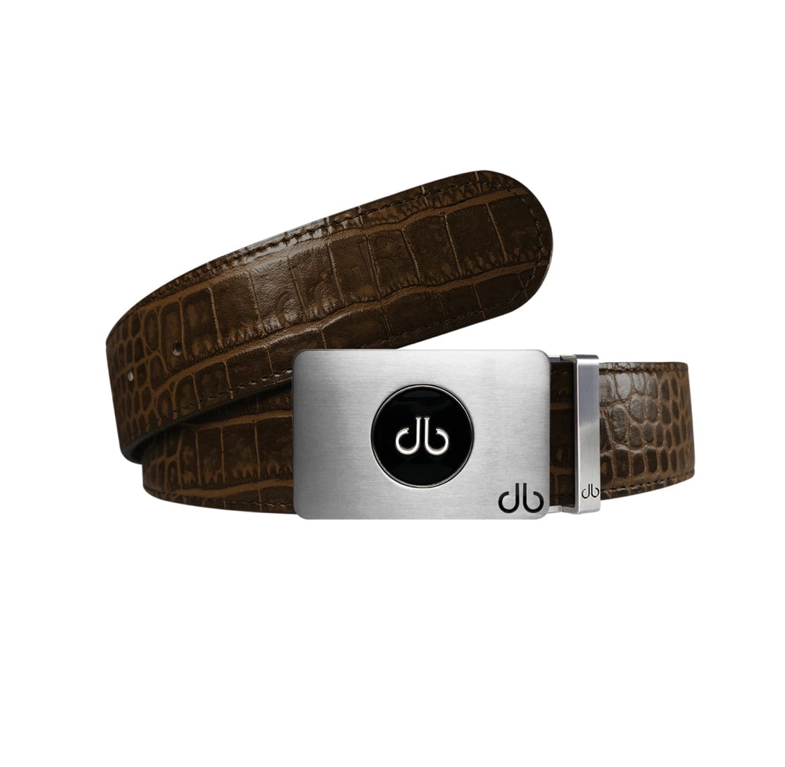 Dark Brown / Ballmarker Crocodile Leather Belts Druh Belts USA
