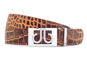 db Cut Out Crocodile Brown Belts Druh Belts USA
