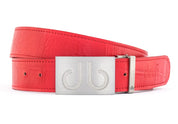 db Cut Out Crocodile Red Belts Druh Belts and Buckles | US & Canada