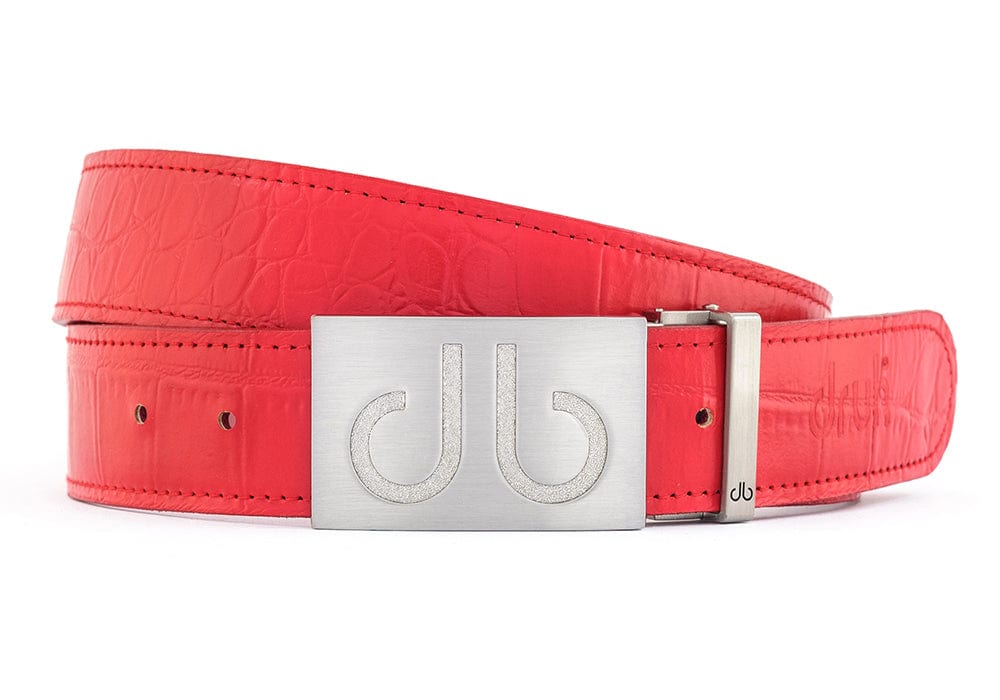 db Cut Out Crocodile Red Belts Druh Belts and Buckles | US & Canada