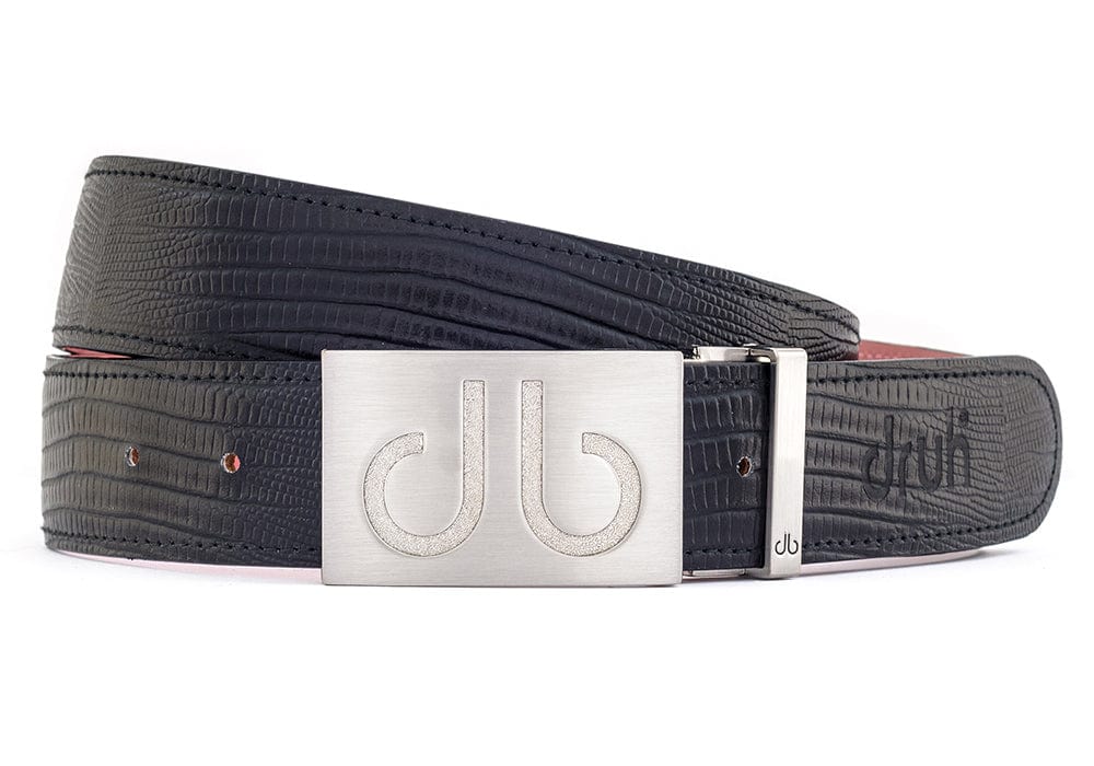 db Cut Out Lizard Black Belts Druh Belts USA