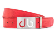 db Infill Red & White Crocodile Red Belts Druh Belts and Buckles | US & Canada
