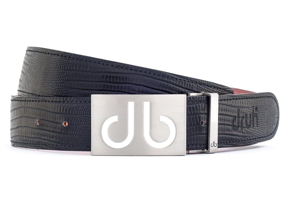 db Infill White Lizard Black Belts Druh Belts USA