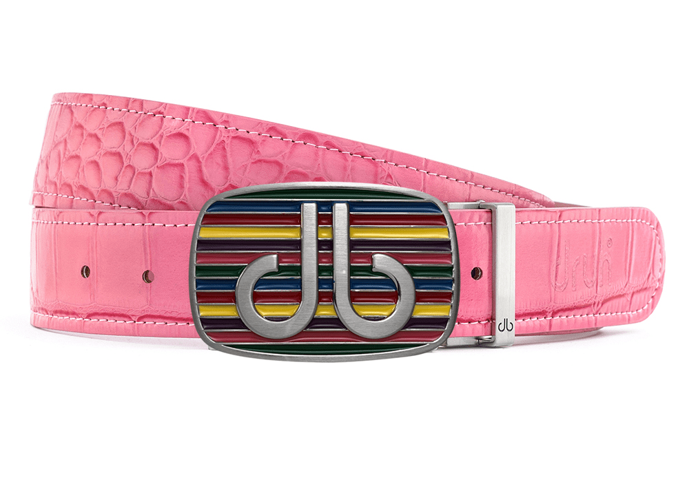 db Rainbow Stripe Crocodile Pink Belts Druh Belts USA