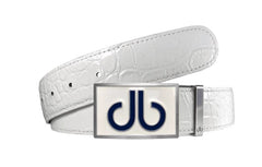 druh white golf belt - blue db buckle