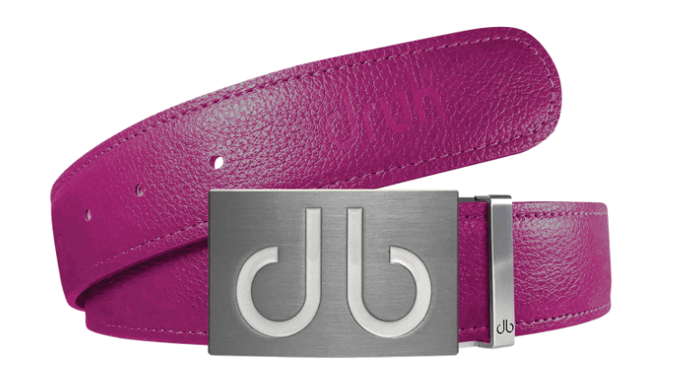 Fushcia / Infill Full Grain Leather Belts Druh Belts and Buckles | US & Canada