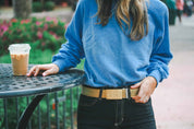 Gold Plain Leather / Gold Embossed Leather Belt | Gold Designer Buckle Druh Belts USA