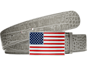 Graphite Gray / American Crocodile Leather Belts Druh Belts USA