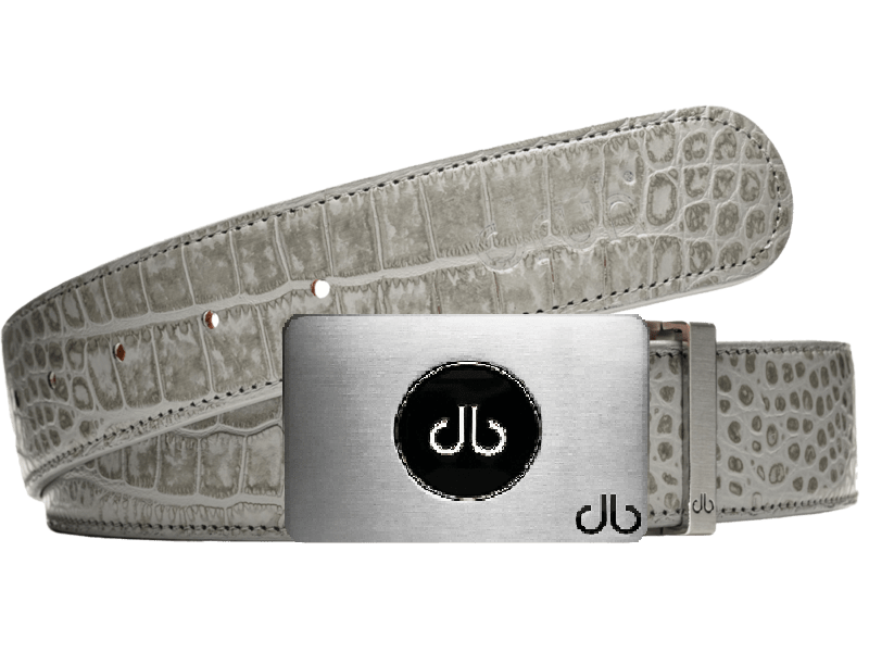 Graphite Gray / Ballmarker Crocodile Leather Belts Druh Belts USA