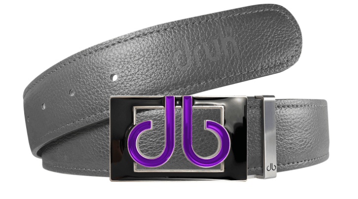 Gray / Color Thru Full Grain Leather Belts Druh Belts and Buckles | US & Canada