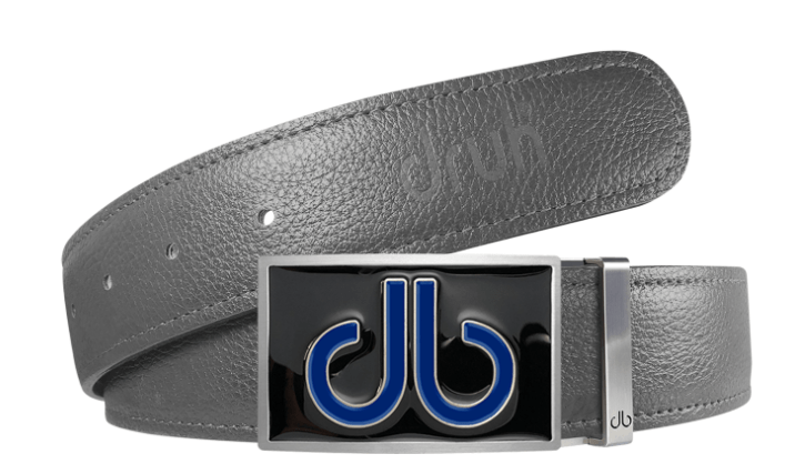 Gray / Double Infill Full Grain Leather Belts Druh Belts and Buckles | US & Canada