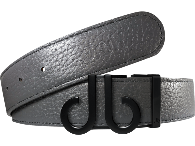 Gray / Icon Full Grain Leather Belts Druh Belts and Buckles | US & Canada