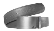 Gray / Silver Block Full Grain Leather Belts Druh Belts and Buckles | US & Canada