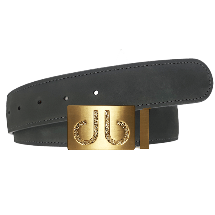  Gold Emboss Nubuck (Suede) Leather Belts Druh Belts USA