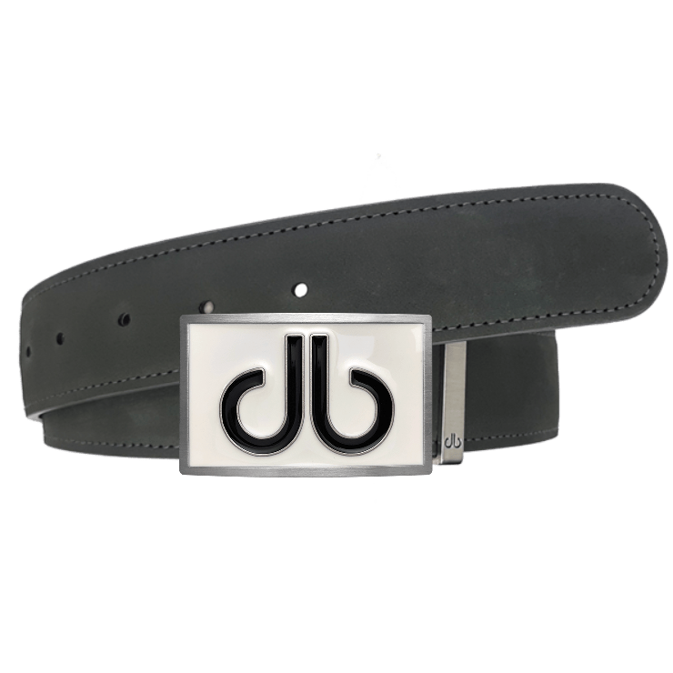 Grey / Infill Nubuck (Suede) Leather Belts Druh Belts USA