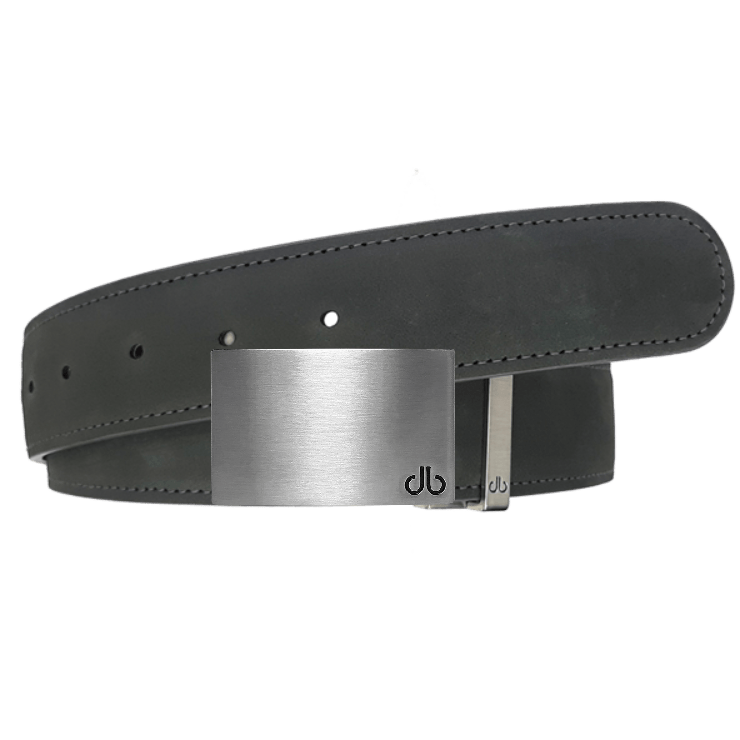  Silver Block Nubuck (Suede) Leather Belts Druh Belts USA