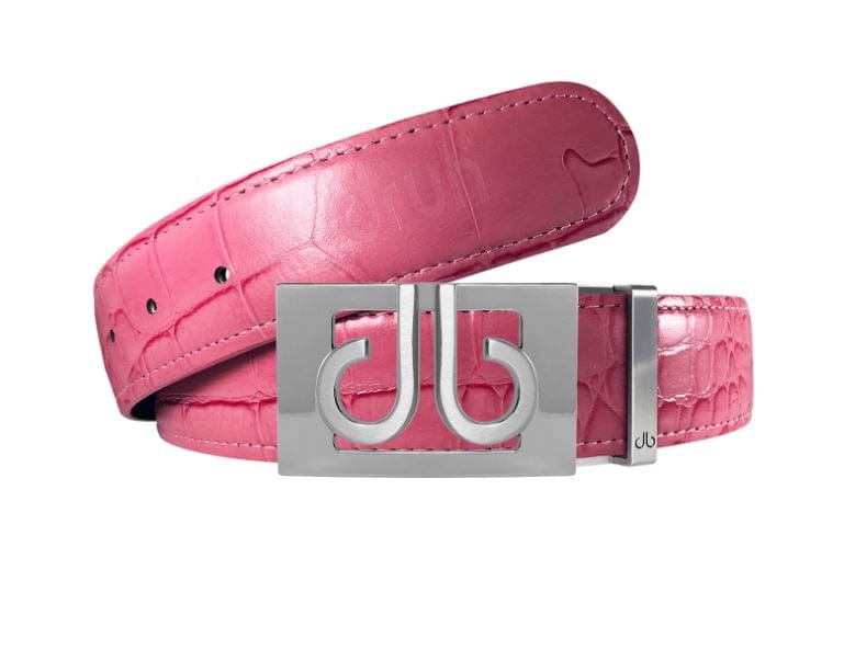 Pink Crocodile Belt - Junior