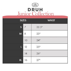 Druh Junior Collection Size Chart