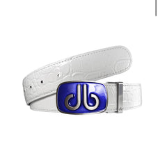 Juniors - White Crocodile with Ocean db Buckle Druh Belts USA
