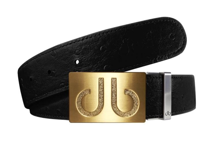 Leather Belt | Gold Designer Buckle Druh Belts USA