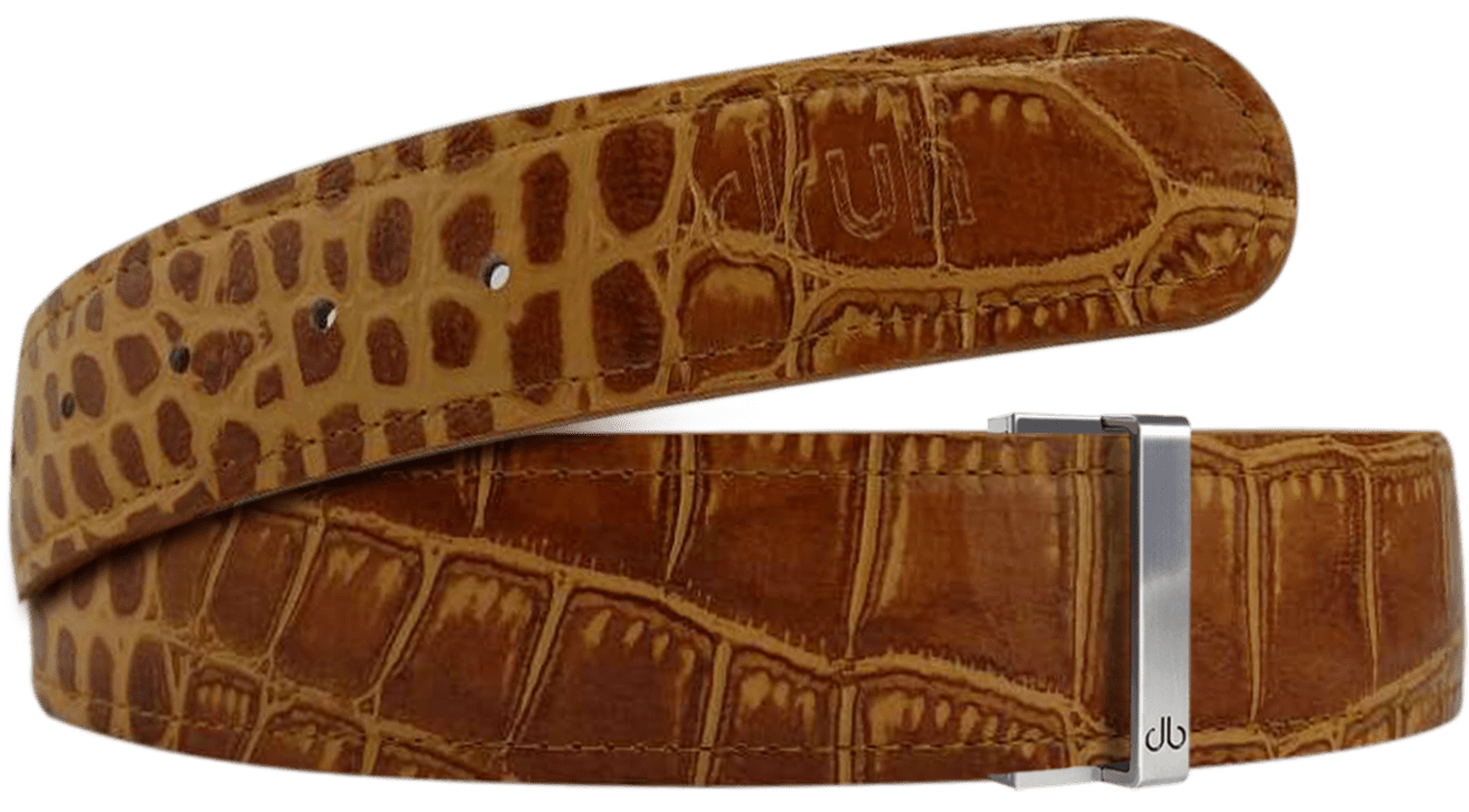 Light Brown Crocodile Leather Collection Druh Belts USA