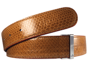 Brown Leather Golf Belt - Snakeskin Leather - Druh Belts