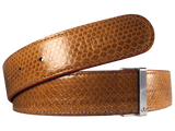 Brown Leather Golf Belt - Snakeskin Leather - Druh Belts